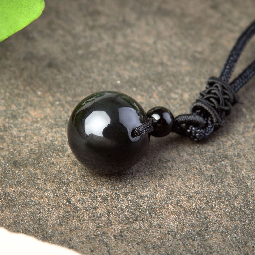 Rainbow Obsidian Necklace - Eye of Truth - Buddha & Karma