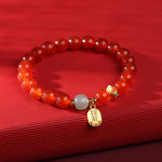 Red Agate Good Fortune Bracelet - Buddha & Karma