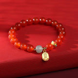 Red Agate Good Fortune Bracelet - Buddha & Karma