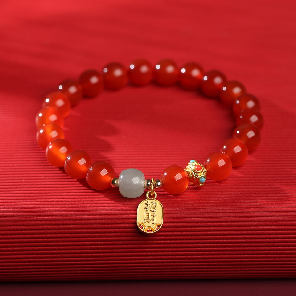 Red Agate Good Fortune Bracelet - Buddha & Karma