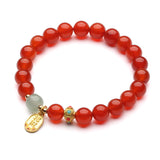 Red Agate Good Fortune Bracelet - Buddha & Karma
