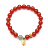 Red Agate Good Fortune Bracelet - Buddha & Karma