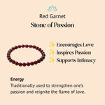 Red Garnet Stone Bracelet - Reignite Your Passion & Love - Buddha & Karma