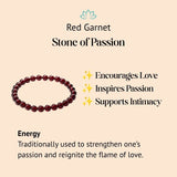 Red Garnet Stone Bracelet - Reignite Your Passion & Love - Buddha & Karma