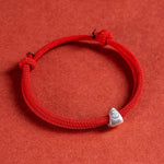 Red String Fu Lucky Bracelet - Bright Red - Buddha & Karma