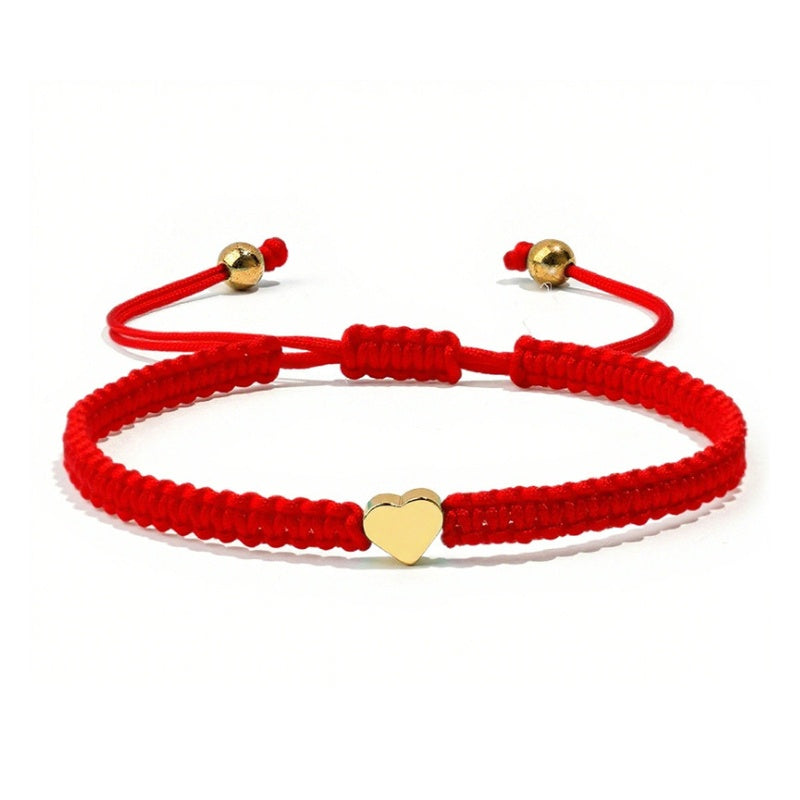 Red String Heart Bracelet