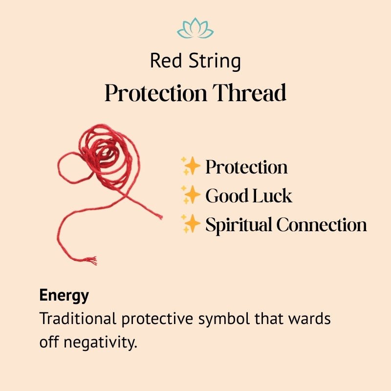 Tibetan Red String Bracelet - Buddhist Lucky Charm - Buddha & Karma