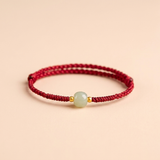 Red String Hetian Jade Stone Bracelet