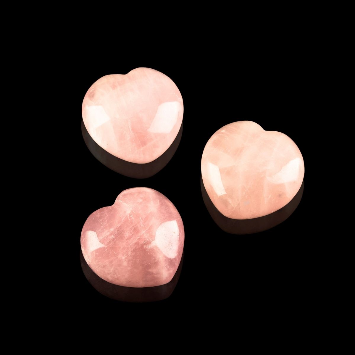 Rose Quartz Heart-Shaped Love Crystals - Love & Romance - Buddha & Karma