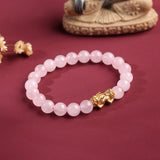 Exclusive: Rose Quartz Pixiu Love & Abundance Bracelet - Buddha & Karma