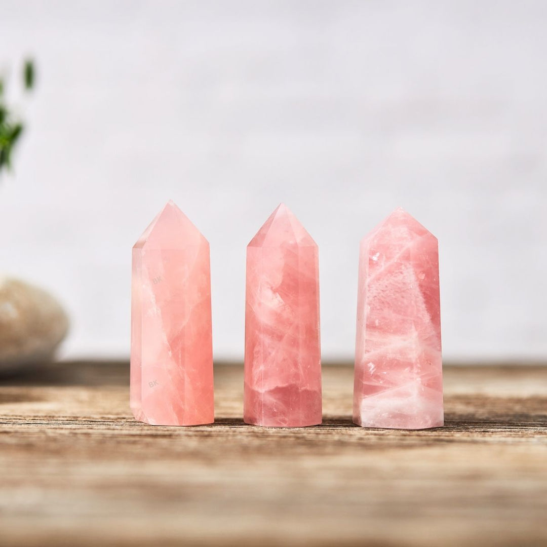 Rose Quartz Wand - Heart Chakra Healing - Buddha & Karma