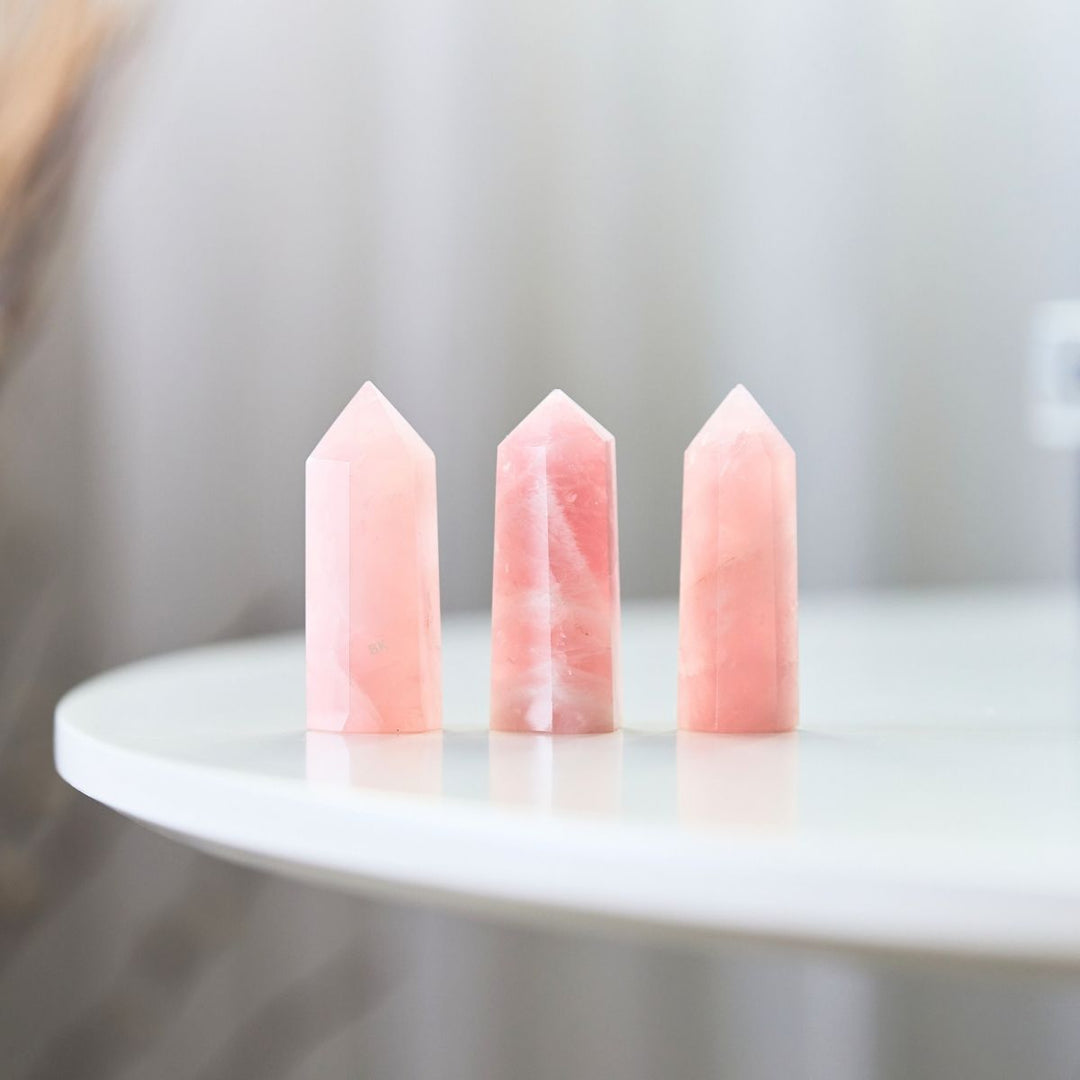 Rose Quartz Wand - Heart Chakra Healing - Buddha & Karma