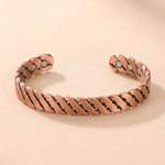 Buddha & Karma Twisted Copper Bracelet  Magnetic Therapy Bangle