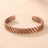 Buddha & Karma Twisted Copper Bracelet  Magnetic Therapy Bangle