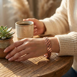 Buddha & Karma Twisted Copper Bracelet  Magnetic Therapy Bangle