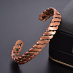 Buddha & Karma Twisted Copper Bracelet  Magnetic Therapy Bangle