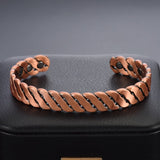 Buddha & Karma Twisted Copper Bracelet  Magnetic Therapy Bangle