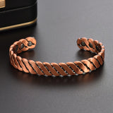 Buddha & Karma Twisted Copper Bracelet  Magnetic Therapy Bangle