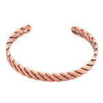 Buddha & Karma Twisted Copper Bracelet  Magnetic Therapy Bangle