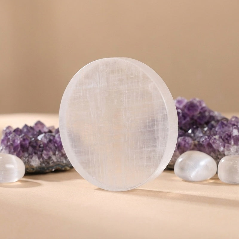 Buddha & Karma Selenite Charging Plate