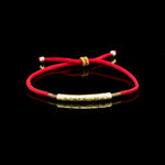 Tibetan Red String Bracelet - Buddhist Lucky Charm - Buddha & Karma