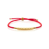 Tibetan Red String Bracelet - Buddhist Lucky Charm - Buddha & Karma
