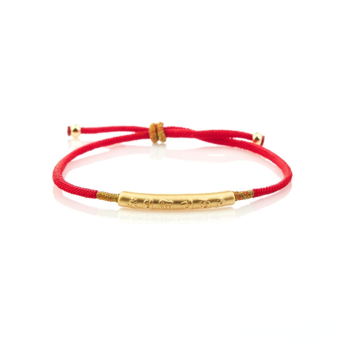 Tibetan Red String Bracelet - Buddhist Lucky Charm - Buddha & Karma