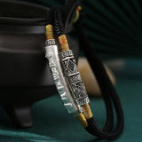 Tibetan Mantra Double Bracelet - For Luck & Protection - Buddha & Karma