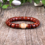 Tibetan Guardian Spirit Natural Yak Bone Bracelet - Buddha & Karma