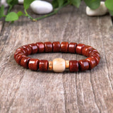 Tibetan Guardian Spirit Natural Yak Bone Bracelet - Buddha & Karma