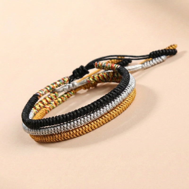 Buddha & Karma Tibetan Handmade Knot Bracelets - Attract Wisdom