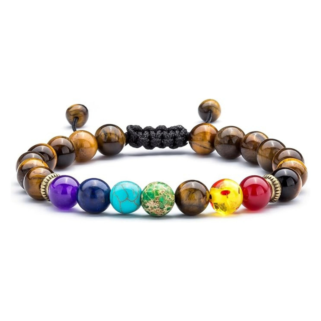 Tiger Eye Chakra Bracelet - Protection & Balance - Buddha & Karma