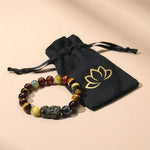 Tri-Color Tiger’s Eye Pixiu Wealth Bracelet