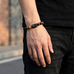 Tri-Color Tiger’s Eye Pixiu Wealth Bracelet