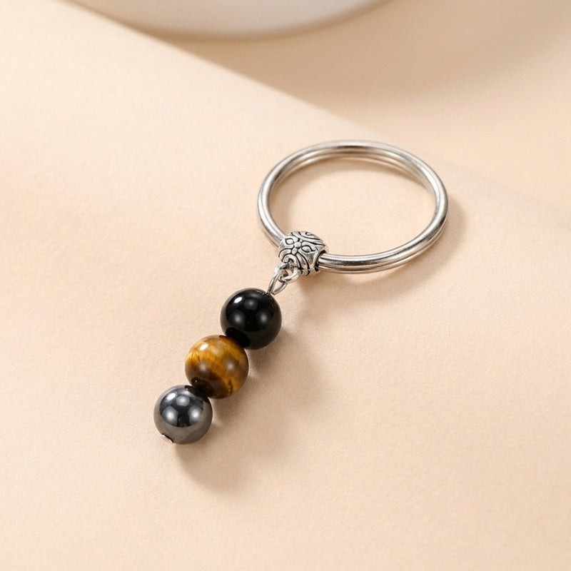 Triple Protection Crystal Keychain