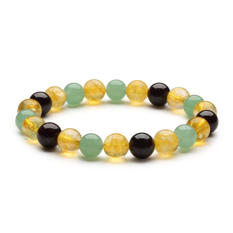 Triple Success Bracelet – Citrine, Aventurine, Garnet - Buddha & Karma