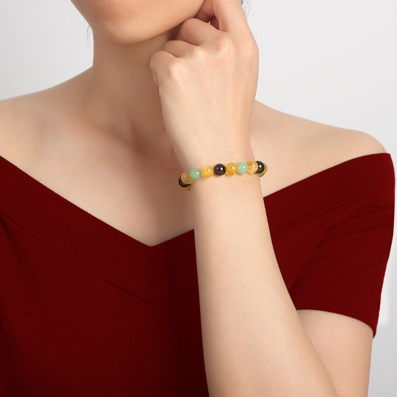 Triple Success Bracelet – Citrine, Aventurine, Garnet