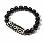 Ultimate Luck DZI 9 Eyes Obsidian Bracelet