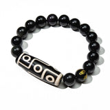 Ultimate Luck DZI 9 Eyes Obsidian Bracelet