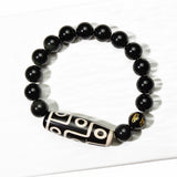 Ultimate Luck DZI 9 Eyes Obsidian Bracelet