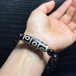 Ultimate Luck DZI 9 Eyes Obsidian Bracelet