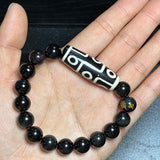 Ultimate Luck DZI 9 Eyes Obsidian Bracelet