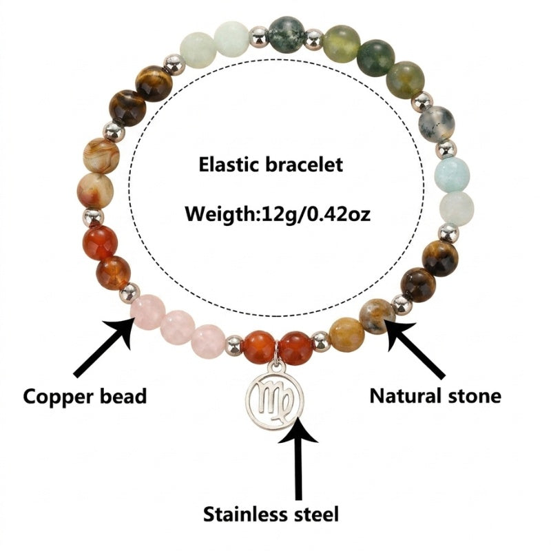 Buddha & Karma Virgo Zodiac Crystal Bracelet