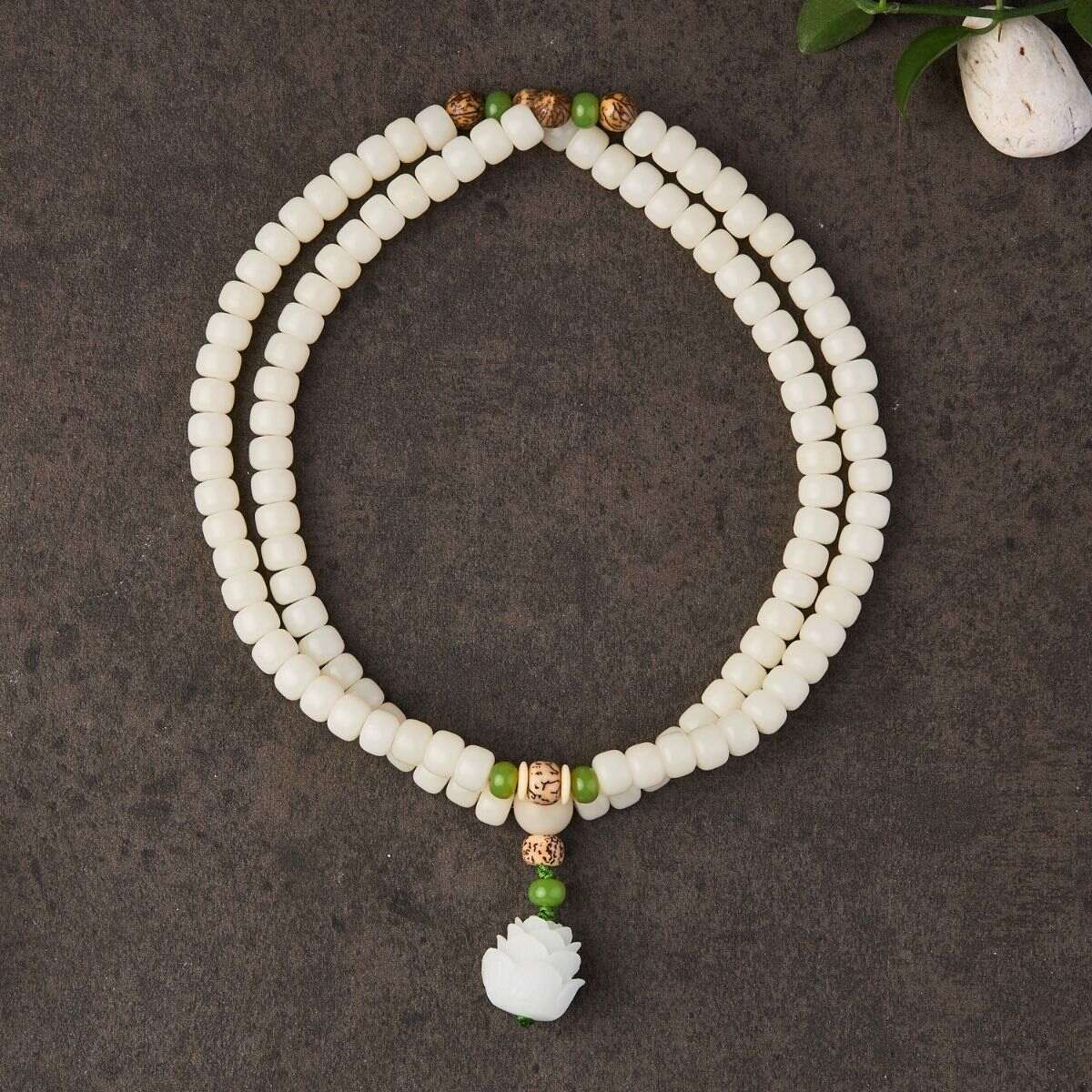 Mala Prayer Beads Bracelet,Stretch Bracelet,Bracelet 108 Bodhi Mala Prayer  Beads Necklace,Weathering Bodhi Root Tibetan Buddhism Cuff Meditation