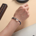 Blue String White Agate Bracelet - Give the Gift of Peace - Buddha & Karma