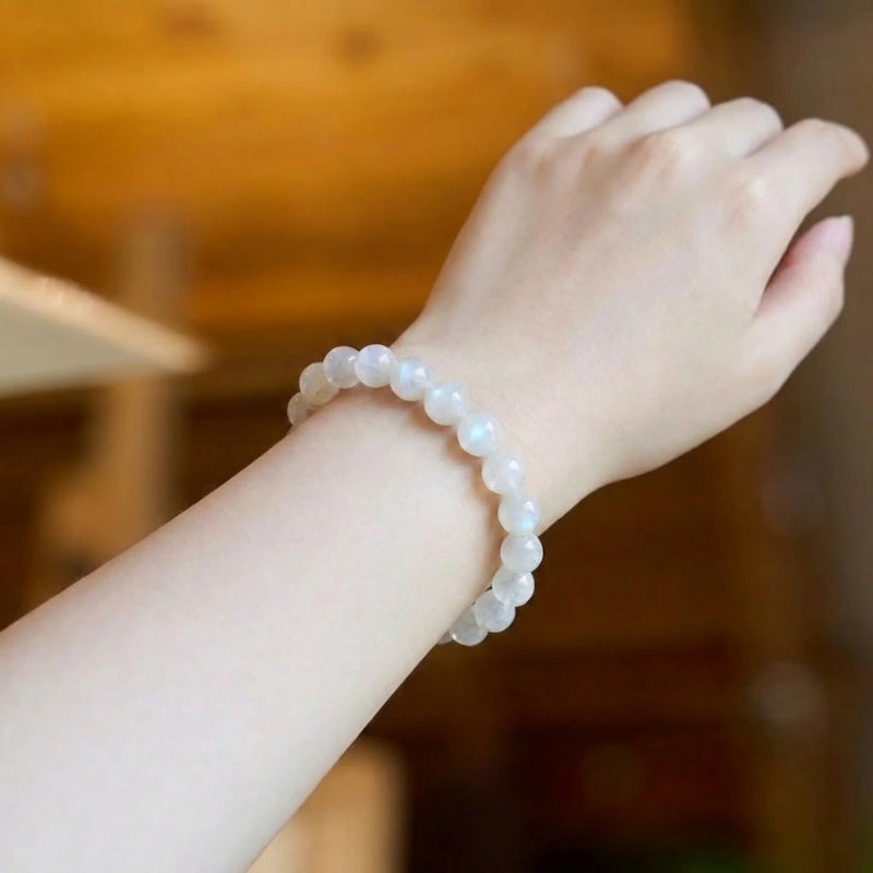 White Moonstone Bracelet - Feminine Energy - Buddha & Karma