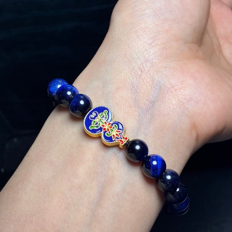 Wu Lou Blue Tiger Eye Bracelet
