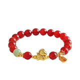Buddha & Karma Year of the Fire Horse Bracelet - Red Agate Bracelet