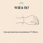 Black obsidian Pixiu bracelet size guide: one size, fixed inner circumference 7.1 inches (18cm)