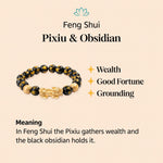 Pixiu and black obsidian meaning in Feng Shui: wealth, good fortune and grounding